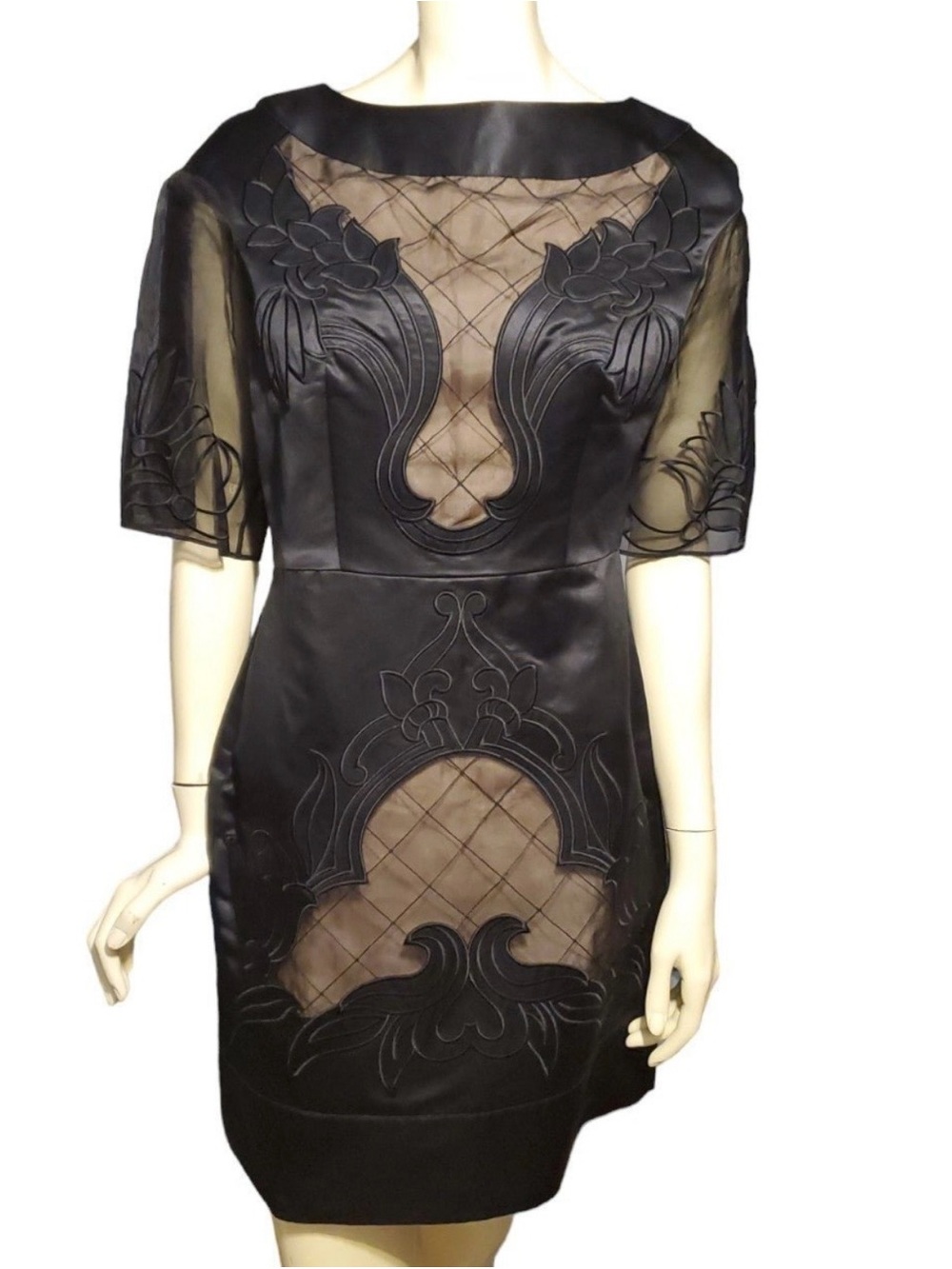 Temperley London 100% Silk Embroidered Mini Dress - Women's Evening Dress